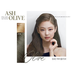 [ MISE EN SCENE ] Hello Bubble Foam Color Easy Self Hair Dye, 6AO Ash Olive