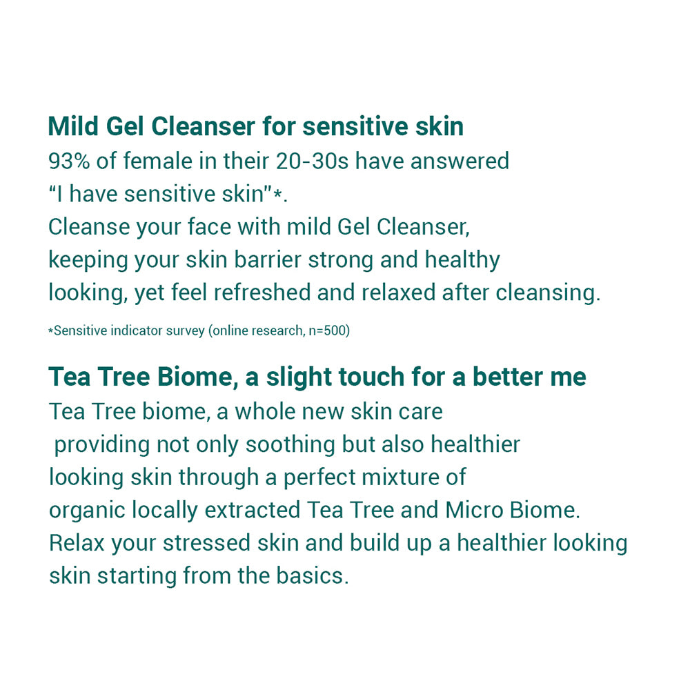 [ MEDIHEAL ] Tea Tree Biome Blemish Cica Gel Face Cleanser 200ml