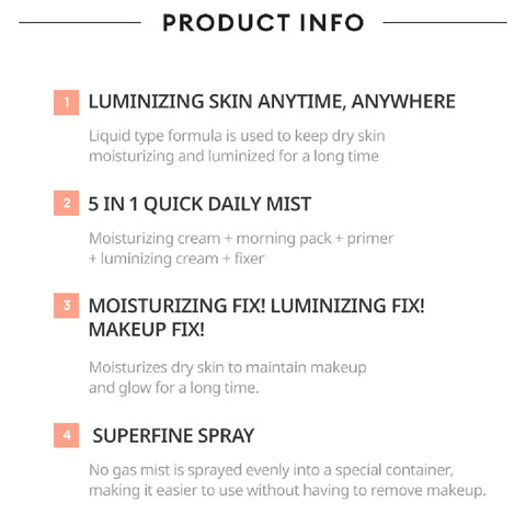 [ MISSHA ] Glow Skin Balm To Go Mist 80ml / 2.7 fl.oz.