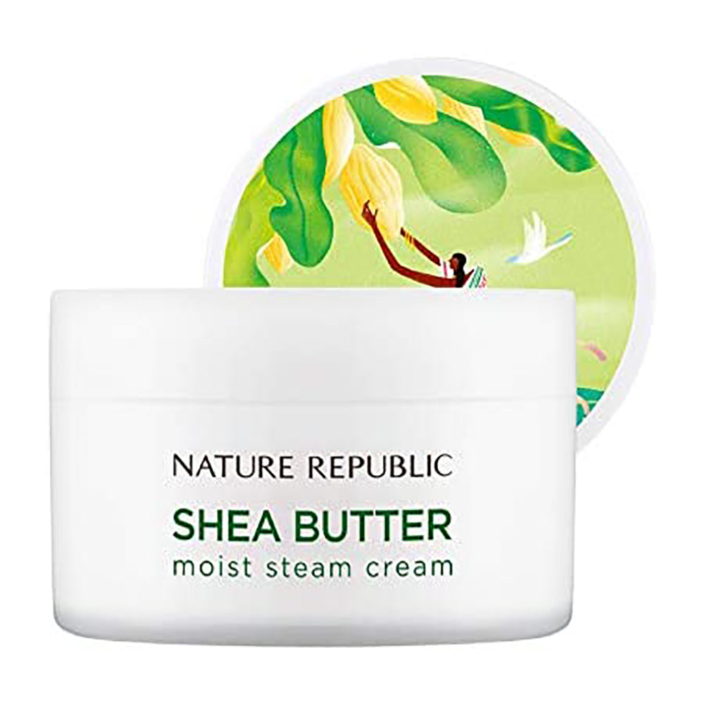 Nature Republic Shea Butter Moist Steam Cream Moisturizer for Normal to Dry Skin, 100ml