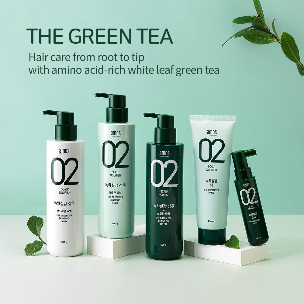 Amos Professional The Green Tea Enhancing Shampoo Mild 500g