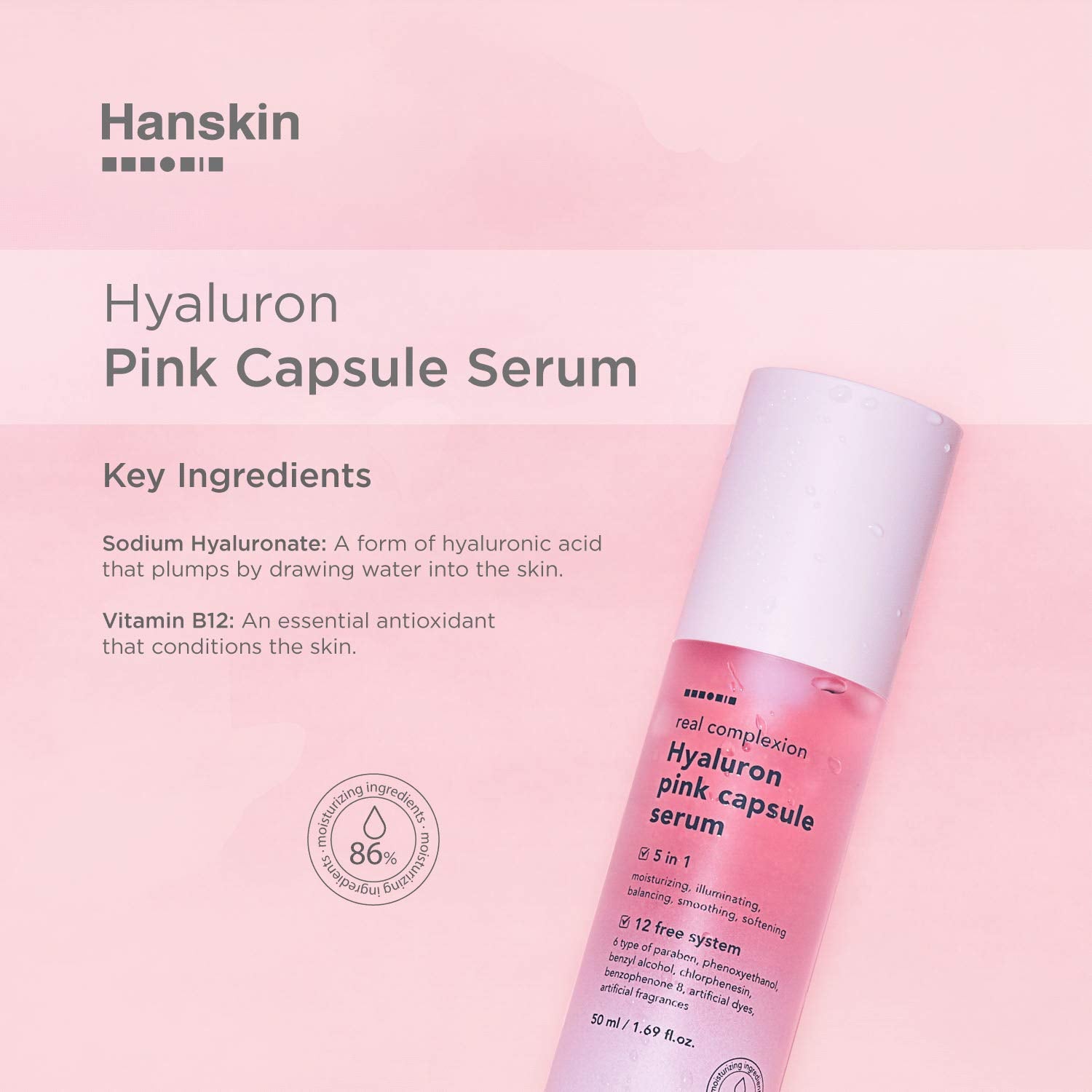 Hanskin Real Complexion Hyaluron Pink Capsule Face Serum 50ml