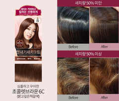 [ RYO ] Uahche Bright Color Hair Dye Cream, 6C Chocolate Brown, 120g