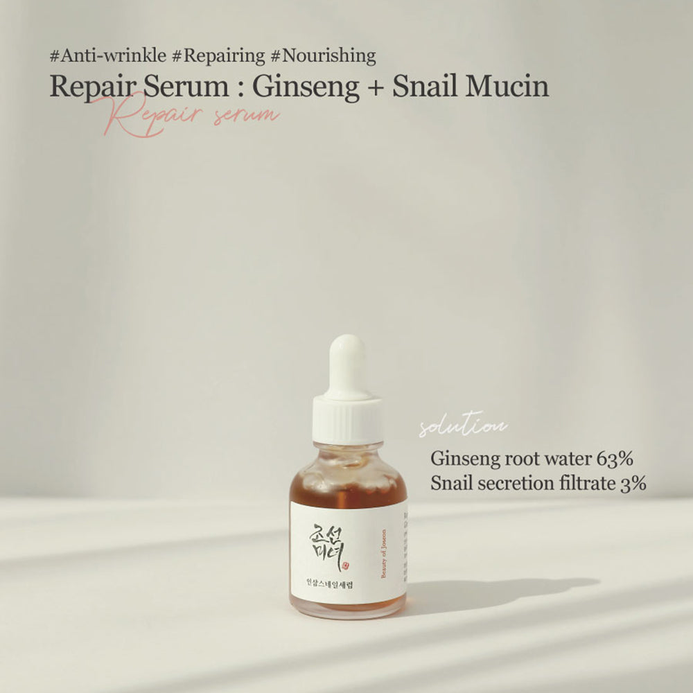[ Beauty of Joseon ] Repair Serum: Ginseng + Snail Mucin 30ml / 1.01 fl.oz.