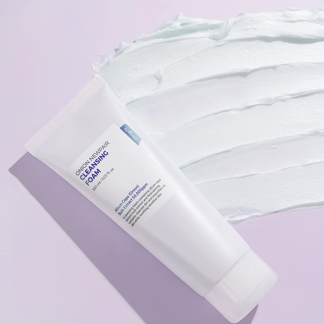[ ISNTREE ] Onion Newpair Cleansing Foam Face Cleanser for Sensitive Skin, 150ml / 5.07 fl. oz.