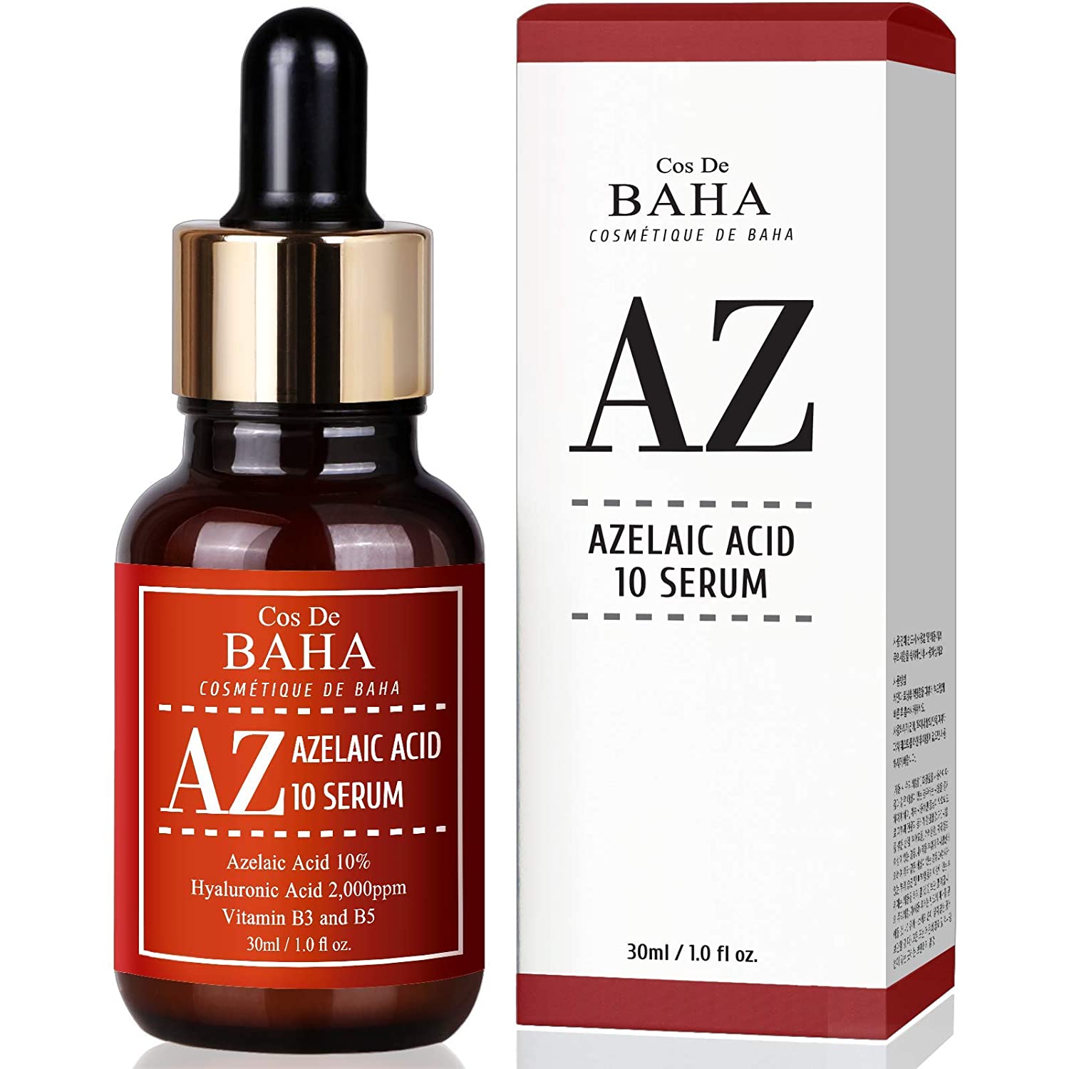 Cos de BAHA Azelaic Acid (AZ) 10% Facial Serum 30ml
