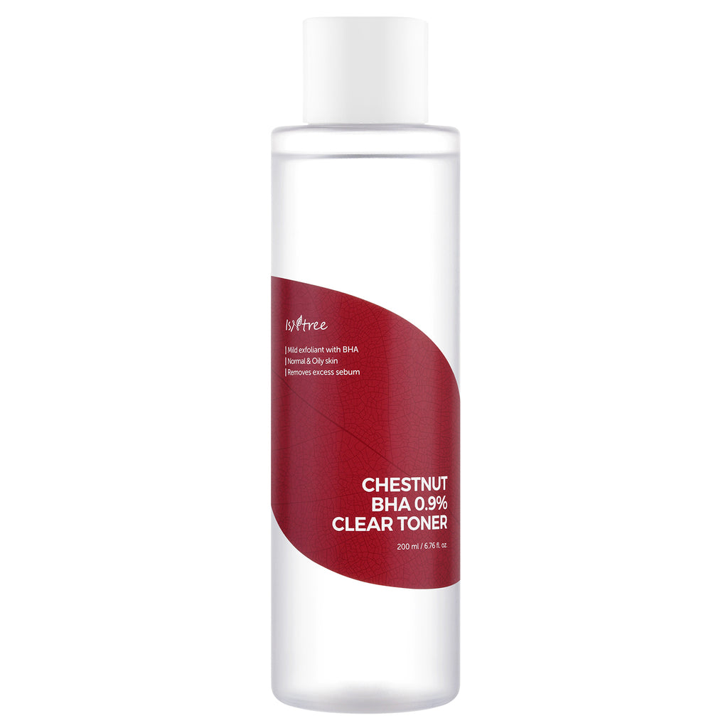 Isntree Chestnut BHA 0.9% Clear Face Toner to Remove Blackheads and Tighten Pores, 200ml / 6.76 fl. oz.