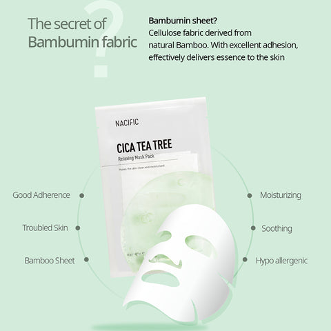 [ NACIFIC ] Cica Tea Tree Relaxing Mask Pack 10 EA