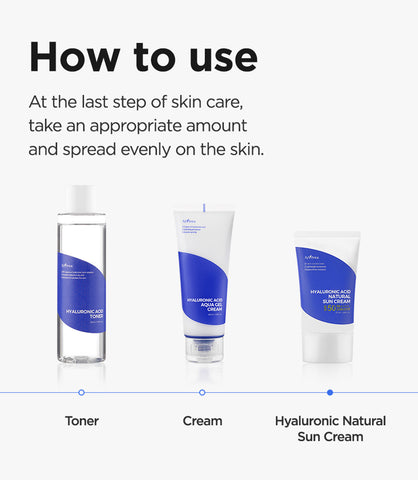 [ ISNTREE ] Hyaluronic Acid Natural Sun Cream Moisturizing Sunscreen, SPF 50+ PA++++ 50ml (2-PACK)