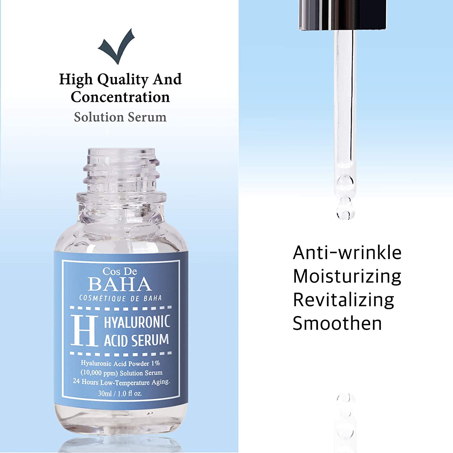 Cos de BAHA Hyaluronic Acid (H) Moisturizing Facial Serum 30ml