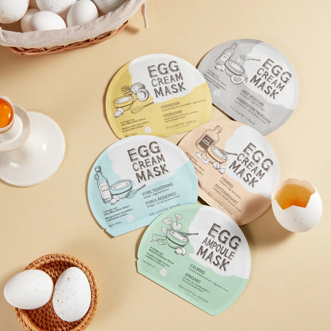 [ Too Cool for School ] Egg Ampoule Cica Mask Set, 5 PCS