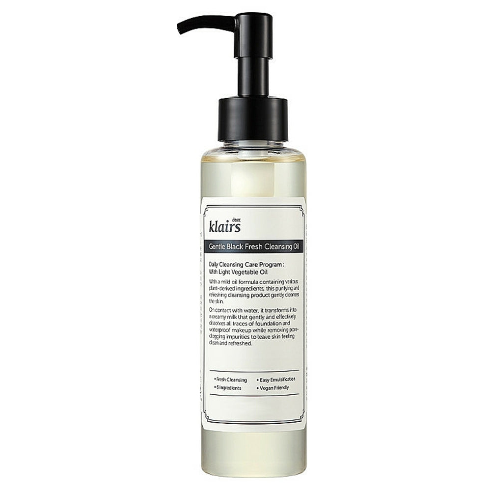 DearKlairs Gentle Black Fresh Cleansing Oil 150ml(EXP : 6-30-2024)