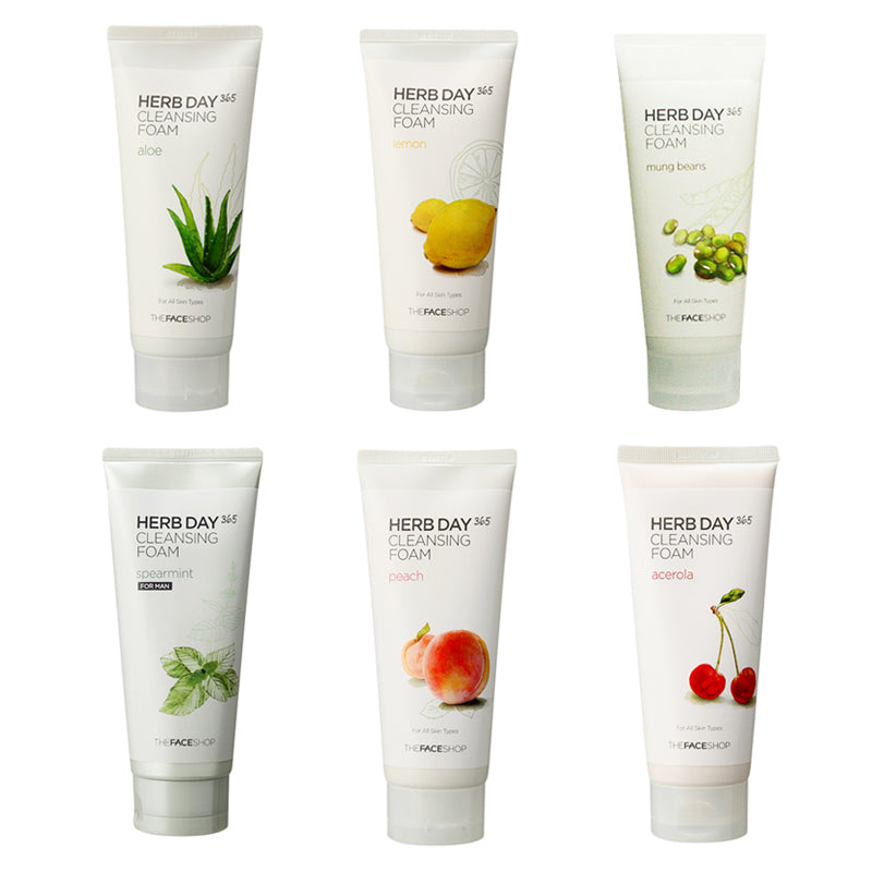 [ The Face Shop ] Herb Day 365 Cleansing Foam 170ml - KosBeauty