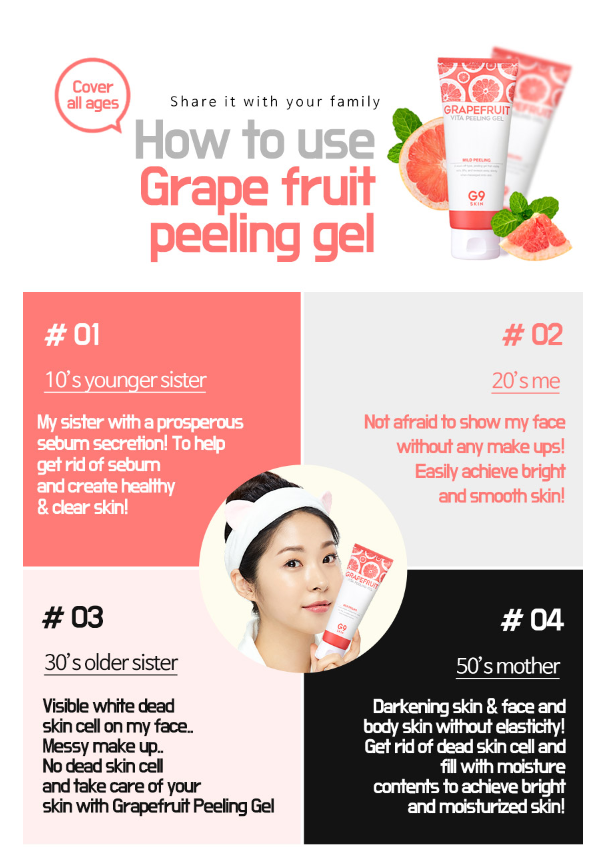 [ G9SKIN ] Grapefruit Vita Mild Peeling Gel 150 ml - KosBeauty