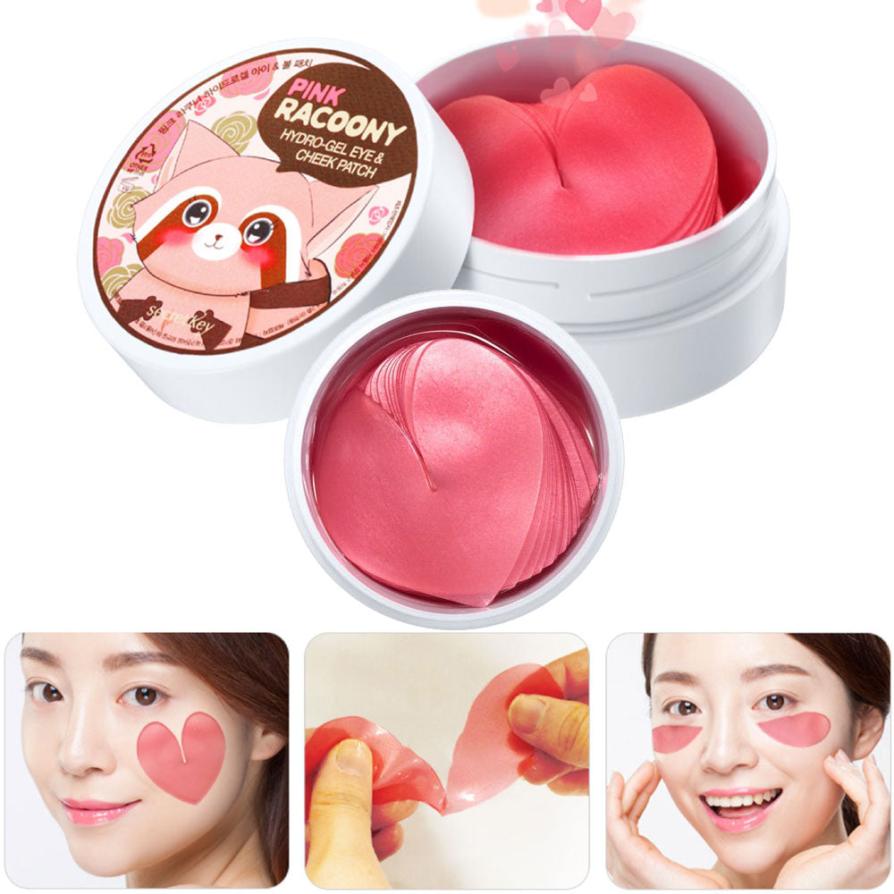 [ Secret Key ] Pink Racoony Hydro -Gel Eye & Cheek Patch 60 patches - KosBeauty