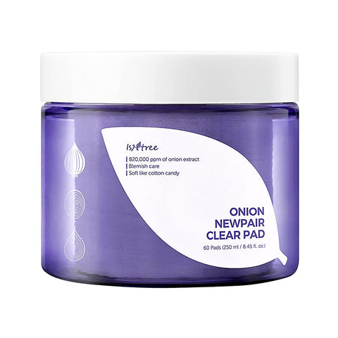 [ ISNTREE ] Onion Newpair Clear Pad Calming Face Toner, 60 Pads, 250ml / 8.45 fl. oz.