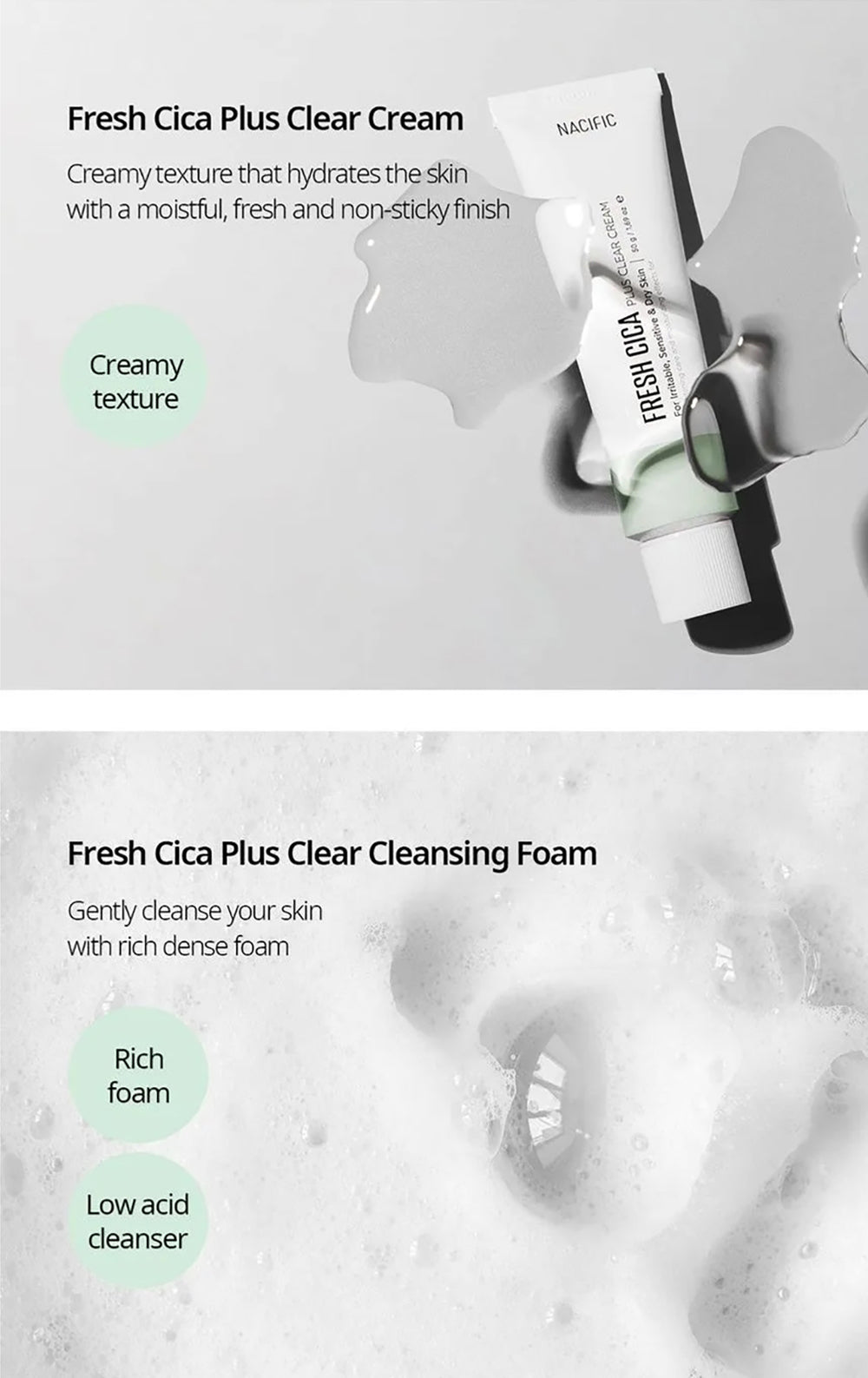 [ NACIFIC ] Fresh Cica Plus Clear Kit (Cleanser, Toner, Serum, Cream)