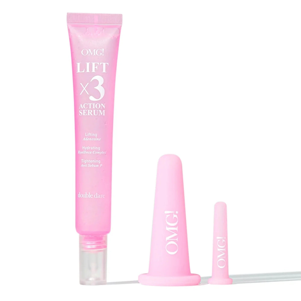 [ DOUBLE DARE ] OMG! Lift x3 Action Face Serum with Cupping Kit, 30ml