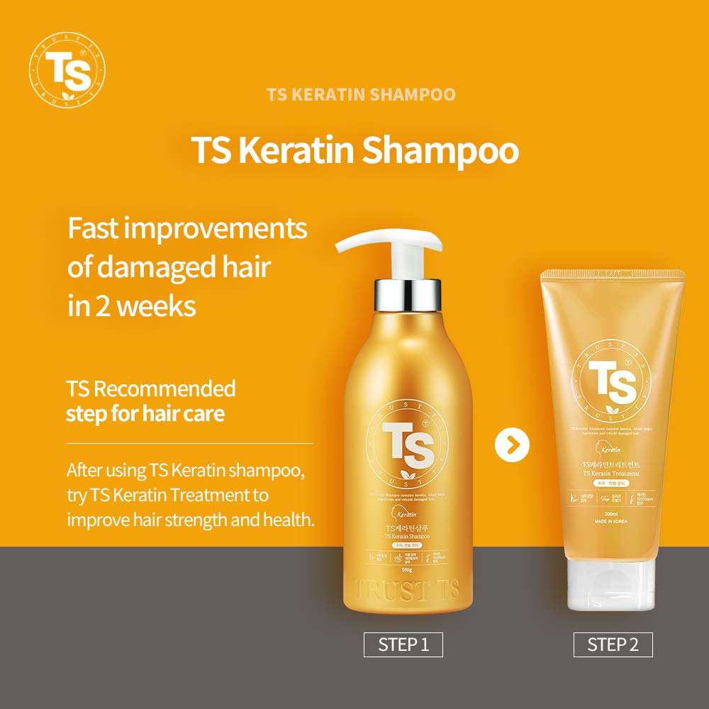 TS Keratin Shampoo for Damaged and 500g