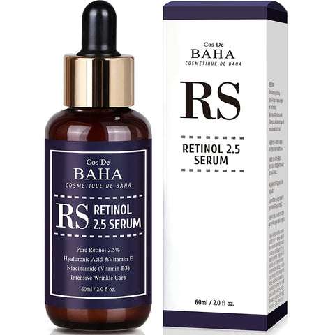 Cos de BAHA Retinol 2.5% (RS60) Facial Serum with Vitamin E, 60ml