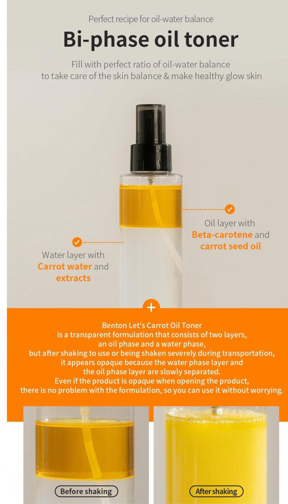 [ BENTON ] Let's Carrot Oil Toner 150ml / 5.07 fl.oz.