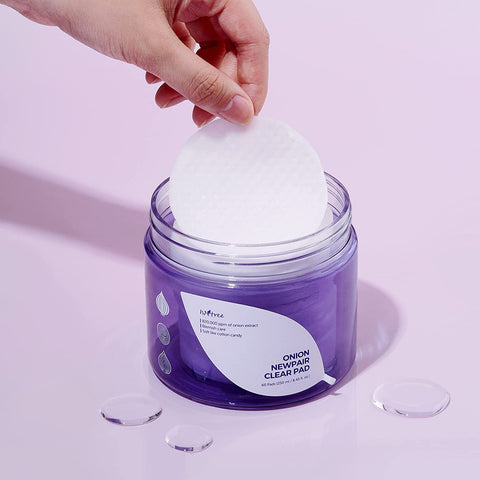 [ ISNTREE ] Onion Newpair Clear Pad Calming Face Toner, 60 Pads, 250ml / 8.45 fl. oz.