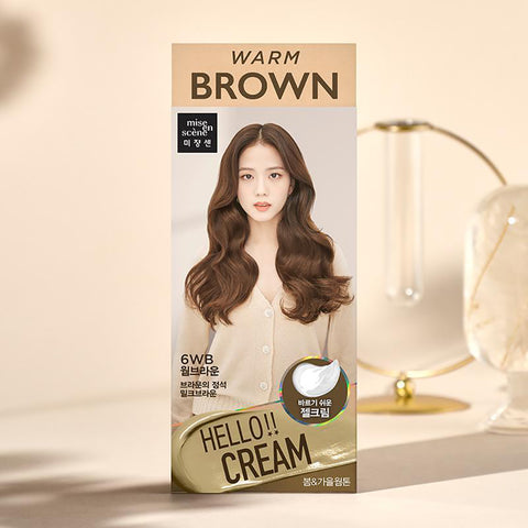 [ MISE EN SCENE ] Hello Cream Color Easy Self Hair Dye - 6WB Warm Brown