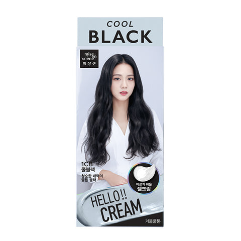 [ MISE EN SCENE ] Hello Cream Color Easy Self Hair Dye - 1CB Cool Black