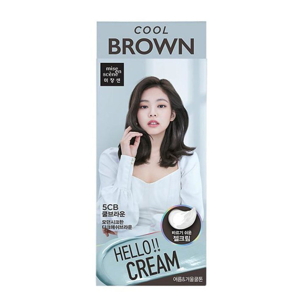 [ MISE EN SCENE ] Hello Cream Color Easy Self Hair Dye - 5CB Cool Brown