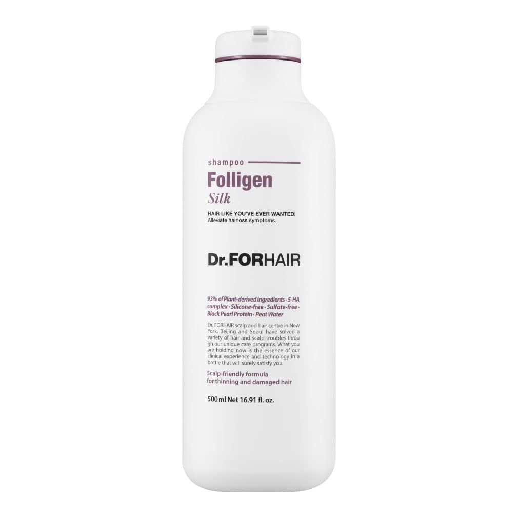 Dr.Forhair Folligen Silk Shampoo for Relieving Hair Loss Volumizing and Strengthening, 500ml