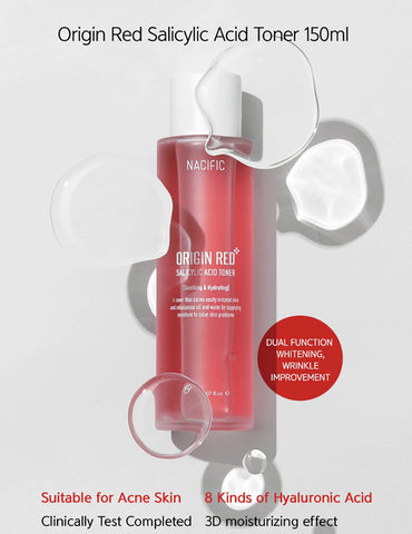 [ NACIFIC ] x Stray Kids Origin Red Salicylic Acid 3-Piece Skincare Set, with Photocards 8 PCS Full Set