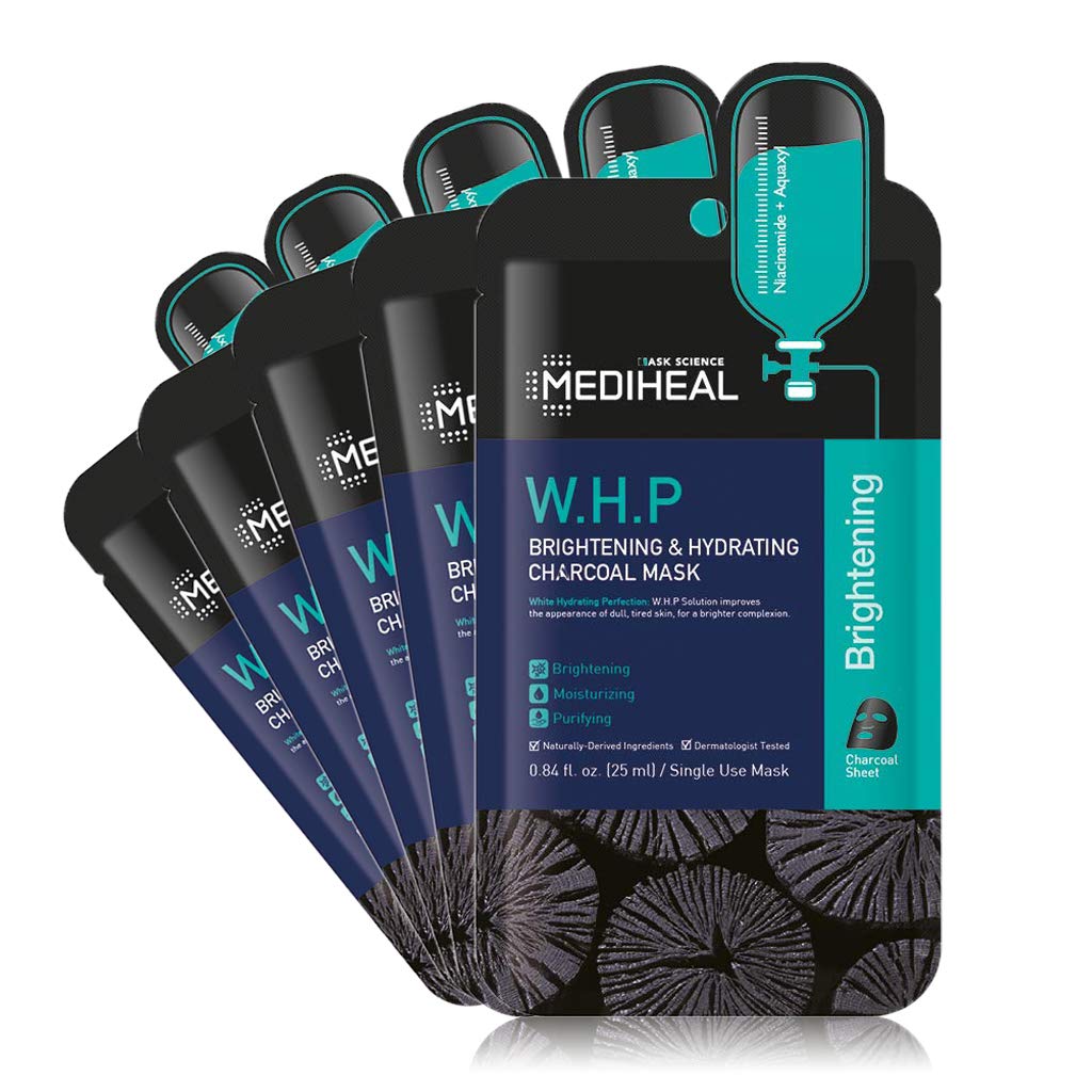 [ MEDIHEAL ] W.H.P. Brightening & Hydrating Charcoal Mask 5-PACK