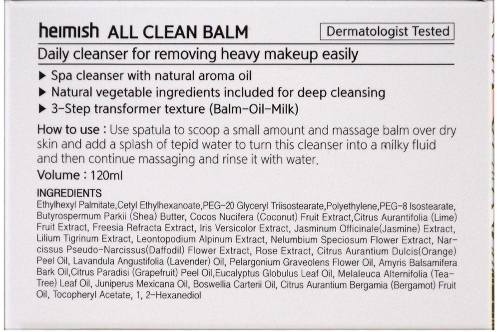 [ Heimish ] All Clean Balm 120ml - KosBeauty