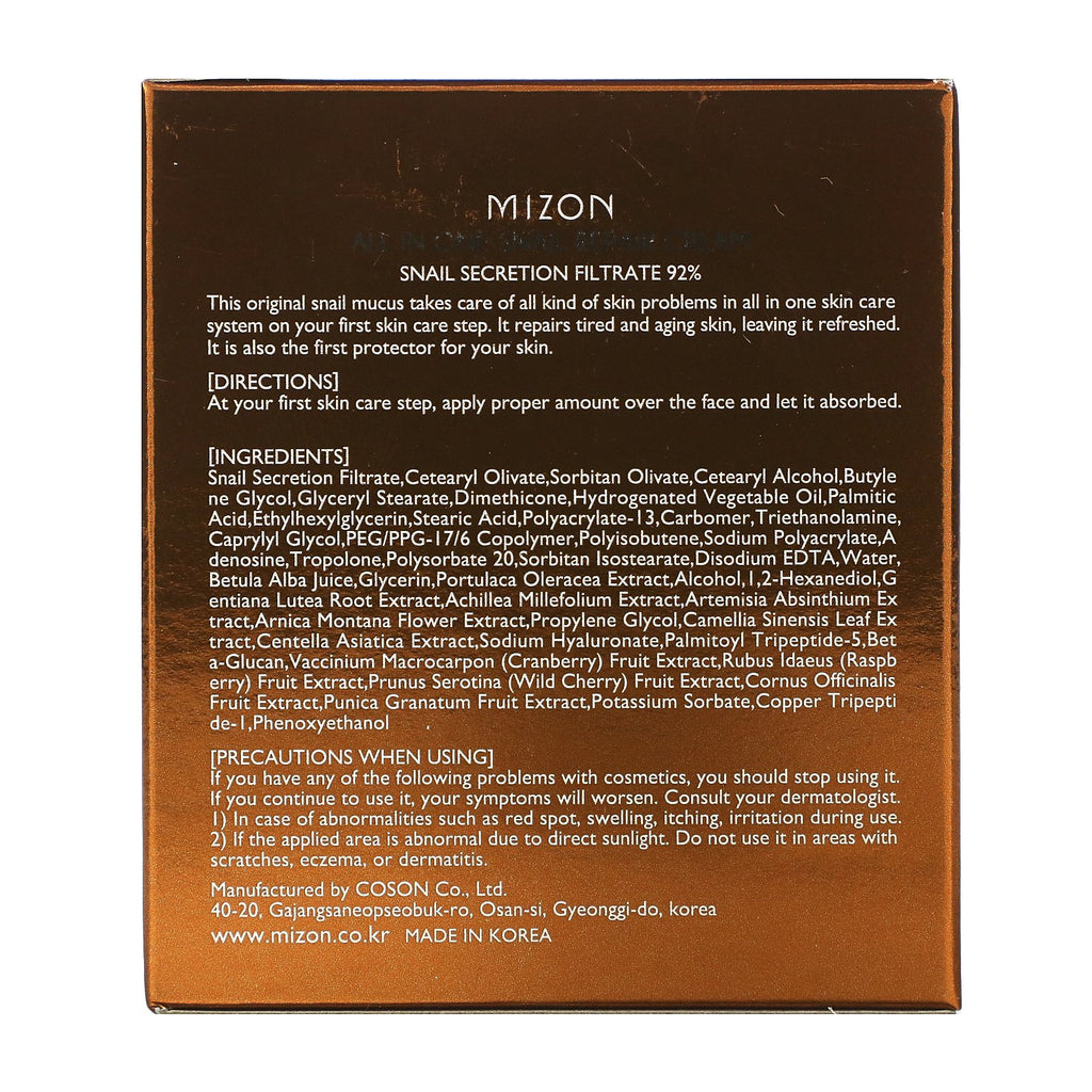 [ MIZON ] All In One Snail Repair Cream - KosBeauty